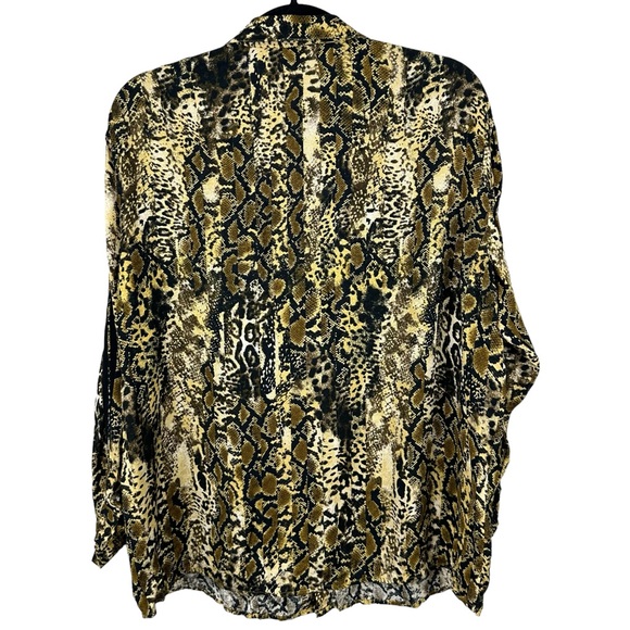 ba&sh Susie Snake Print Button Down Blouse Size Large - Picture 6 of 6